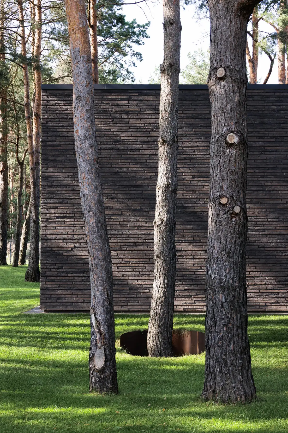 Ilgo formato klinkerio sienos detalė NEBRAU architektų projekte
